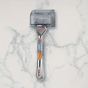 Self-Adhesive Waterproof Shower Razor Holder with Cover, Easy Installation No Drilling, Rustproof Bathroom Storage Box, Bathroom Accessories, Modern Design