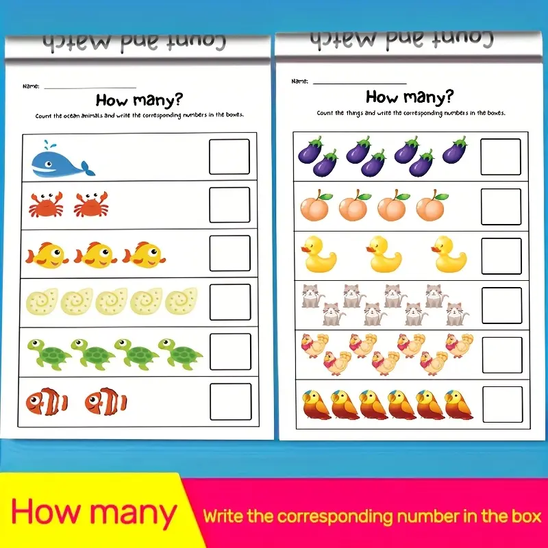 Interactive Preschool Math Workbook – Number Tracing, Fun Addition & Subtraction, Counting Practice for Toddlers Ages 2–4, Perfect for Pre‑K, Homeschool & Classroom Learning