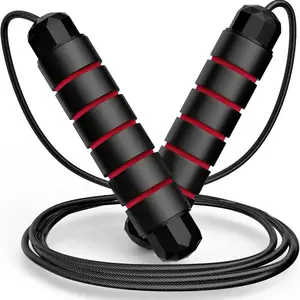 Adjustable Length Jump Rope for Adults with Professional Bearings - Fitness Workout Exercise Skipping Rope for Home Gym Cardio Training