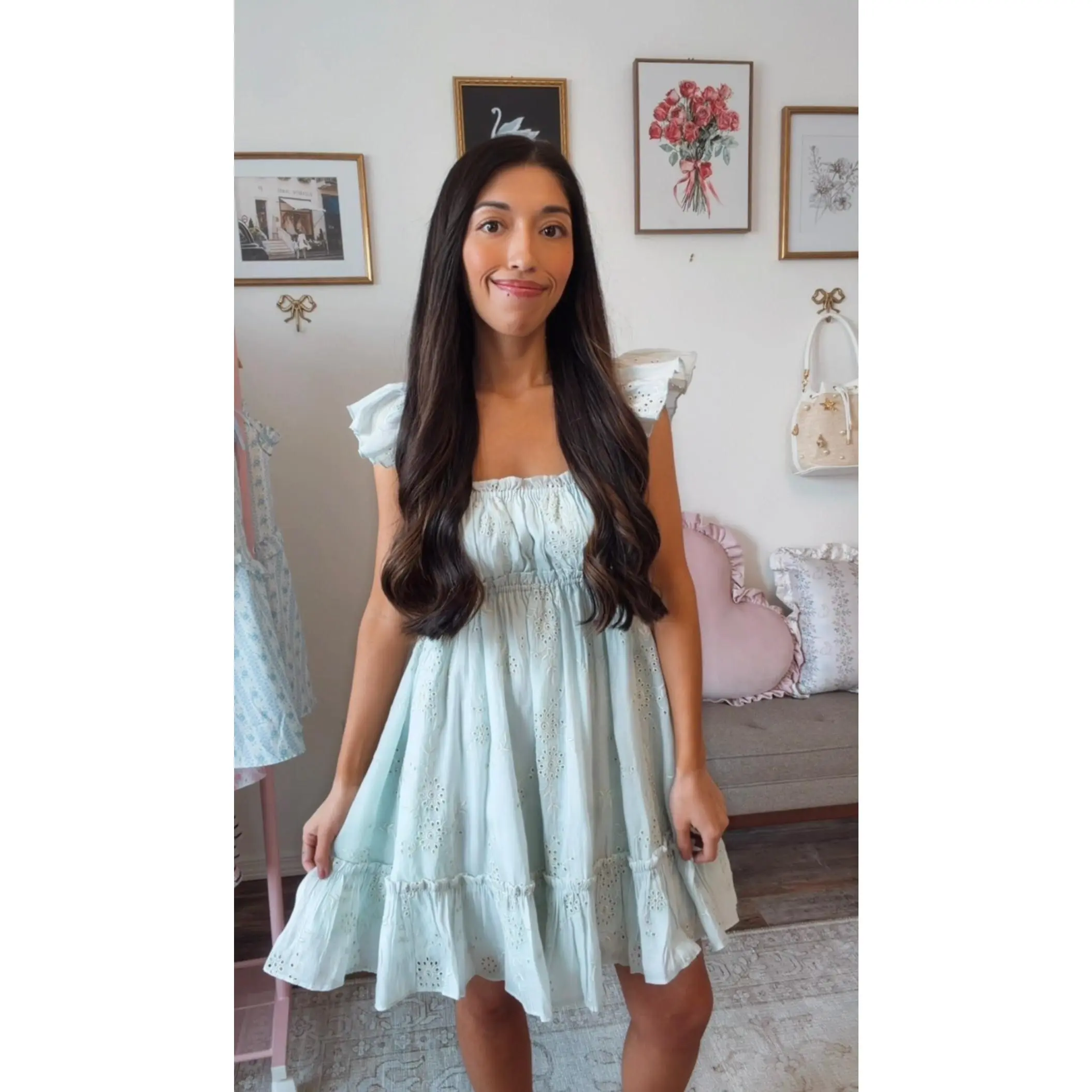 Aqua blue dress