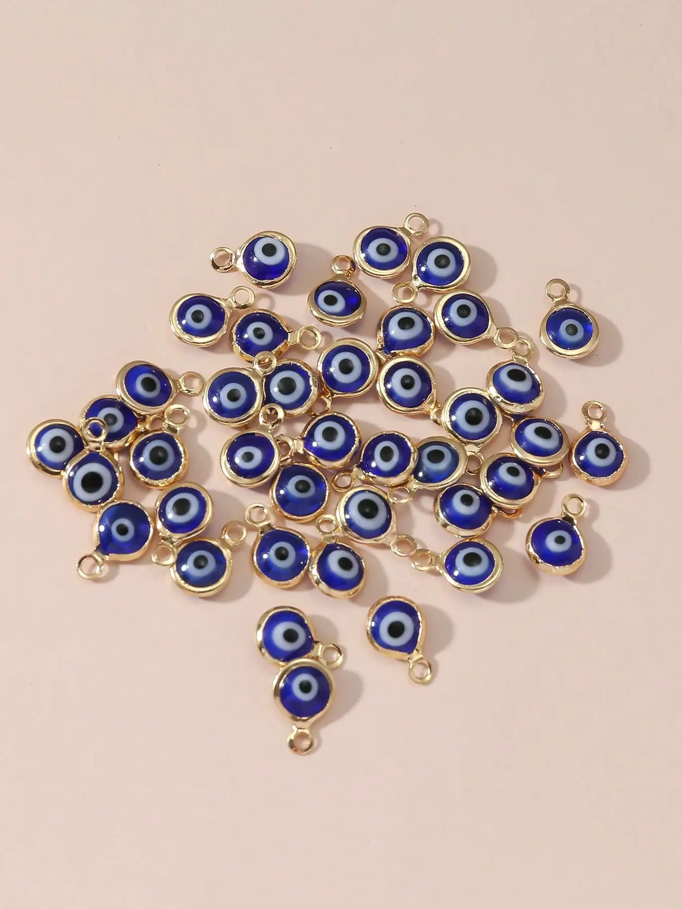 40pcs Devil Eye Pendants DIY Accessories, Perfect for Necklace Bracelet Making, Unique Charms for Crafting Projects, DIY Jewelry Making, DIY Jewelry Decoration