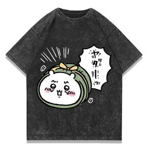 valentine shirts Heavy Metal Usagi Hachiware Washed T Shirts Streetwear Hip Hop Vintage T-Shirts Tee Shirt for Men Women Cotton Oversize16