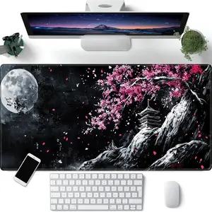 Pink Cherry Blossom & Full Moon Mouse Pad Enchanting EasternDesk Mat Oversized Non-Slip Gaming/Office PadDreamy Aesthetic Decor | Smooth Surface for Daily Use | Trendy Magical Vibe Desk Setup 2026 #FYP #DeskGoals #CherryBlossomMoonVibes #EasternDreamDesk"
