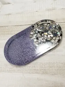 Gunmetal & Stone Trinket Tray