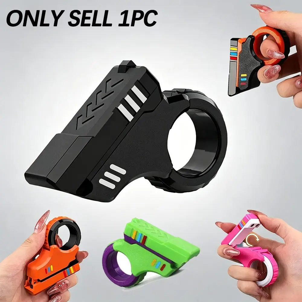 3D Printed Stress Relief Slider Toy, Edc Finger Spinner for Adhd and Asmr, Novel Relaxation Tool, Textured Ring for Fingertip Fun, Portable Toy, Stress Relief Gadgets, Stress Relief Tools