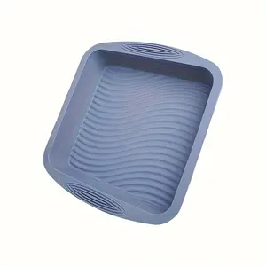 1PC Heat Resistant Non Stick Silicone Square Cake Bread Mold Easy Clean Multipurpose Baking Pan for Birthday Party Holiday Desserts Essential Kitchen Tool for Home Bakers and Gift Makers