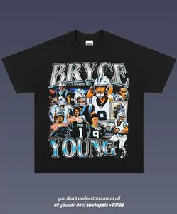 BRYCE YOUNG ALABAMA 1.0 – Graphic Tee, Menswear Crew Neck Football Streetwear T-Shirt, Unisex Casual Regular Fit Cotton Tops, Good Vintage Hip-Hop Bold Retro Apparel, Men Round Neck Y2K Sports Tees
