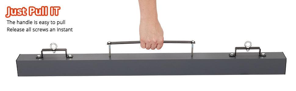 GARVEE Hanging Magnetic Sweeper 60 Inches Heavy-Duty Magnet Sweeper, Nail Magnet Sweeping Tool with 140 LBS Lifting Capacity, Magnet Double Magnetic Force Sweeper Unit, Hanging Magnet for Forklift