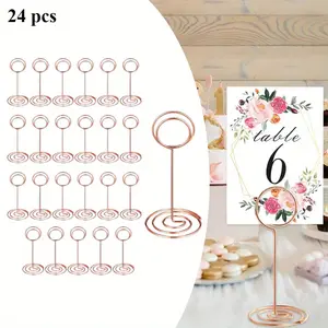 24 Pcs Memo Holder, Vertical Note Holder, 3.35-inch Multi-purpose Card Holder Clip, Durable and Rust-proof, Suitable for Wedding Receptions, Birthday Parties, Table Centerpieces summervibes