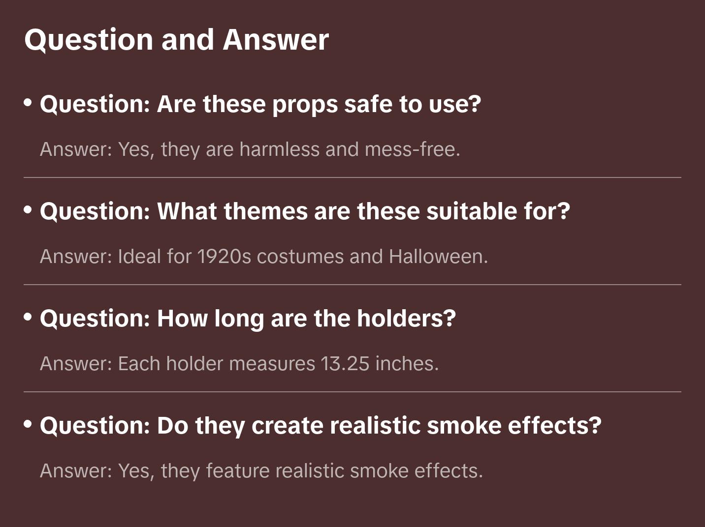 4E's Novelty 2 Fake Cigarettes & 2 Long Cigarette Holders – 3.25" Prop Cigarettes with Smoke, 13.25" Holder for Costumes