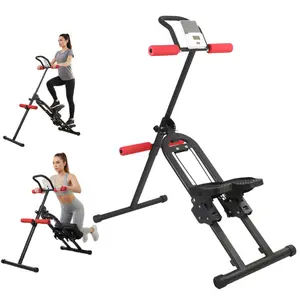 Stair Stepper for Home Vertical Climber Foldable Full Body Exercise Aerobic Climbing Machine with Adjustable Handles for Men & Women
