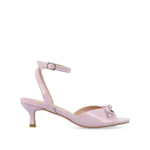 JENNIFER STRAPPY KITTEN HEELS IN PATENT - Purple Patent