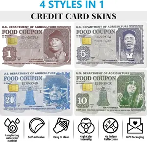 Tyrone Biggums Food Coupon Credit Card Stickers, Debit Card Skins, and Credit Card Skins, designed for small chip areas on credit and debit cards 4pcs