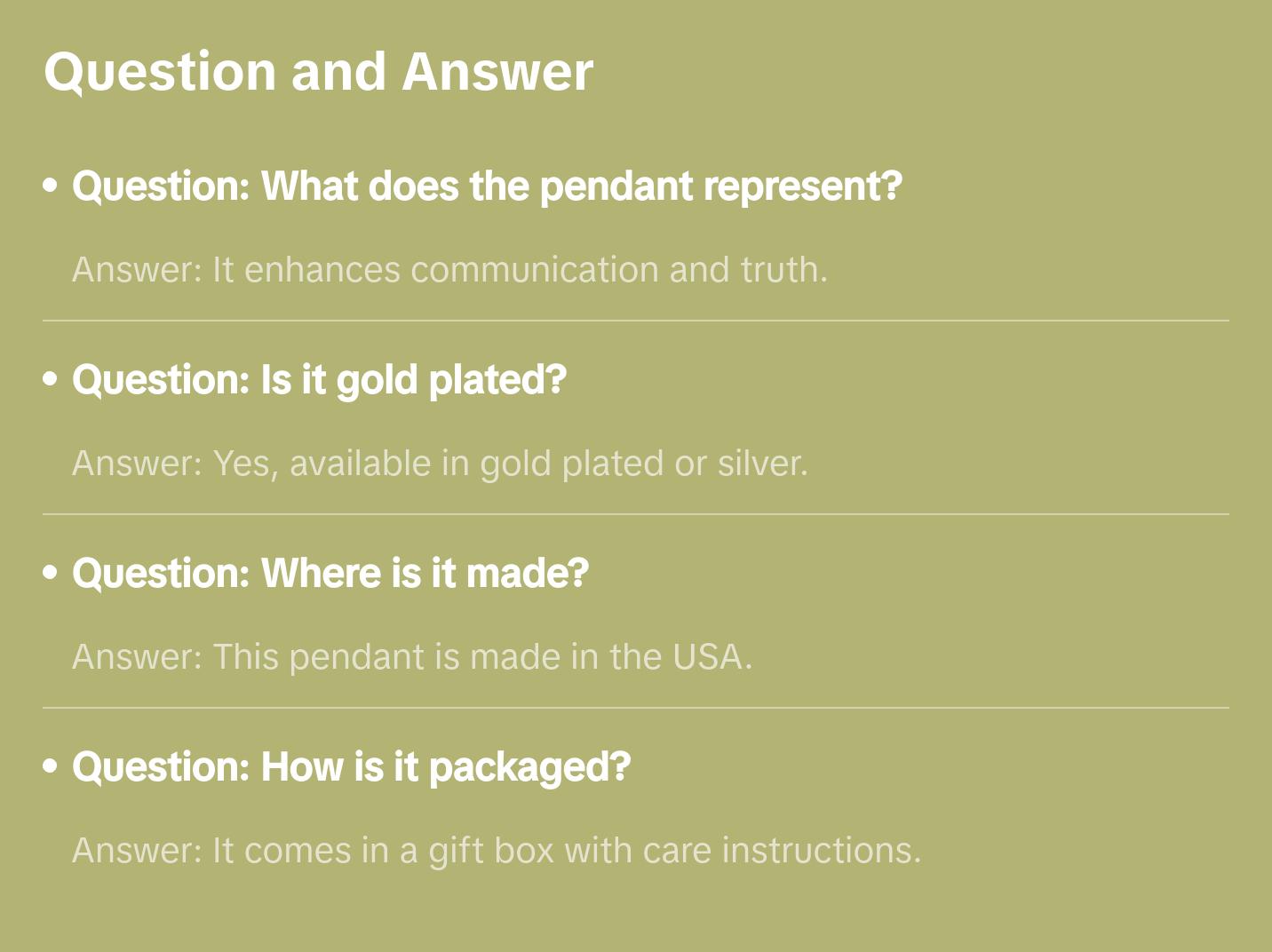 Throat Vishudda Chakra Pendant