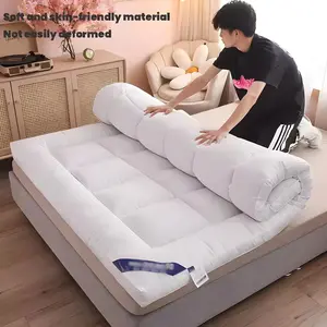 4 Inch Ultra-Fluffy Mattress Topper Queen for Back Pain, Extra Soft Pillow Top Queen Mattress Topper with 4X Support, Mattress Pad with Breathable Air Mesh Sides, 6-21'' Deep Pocket