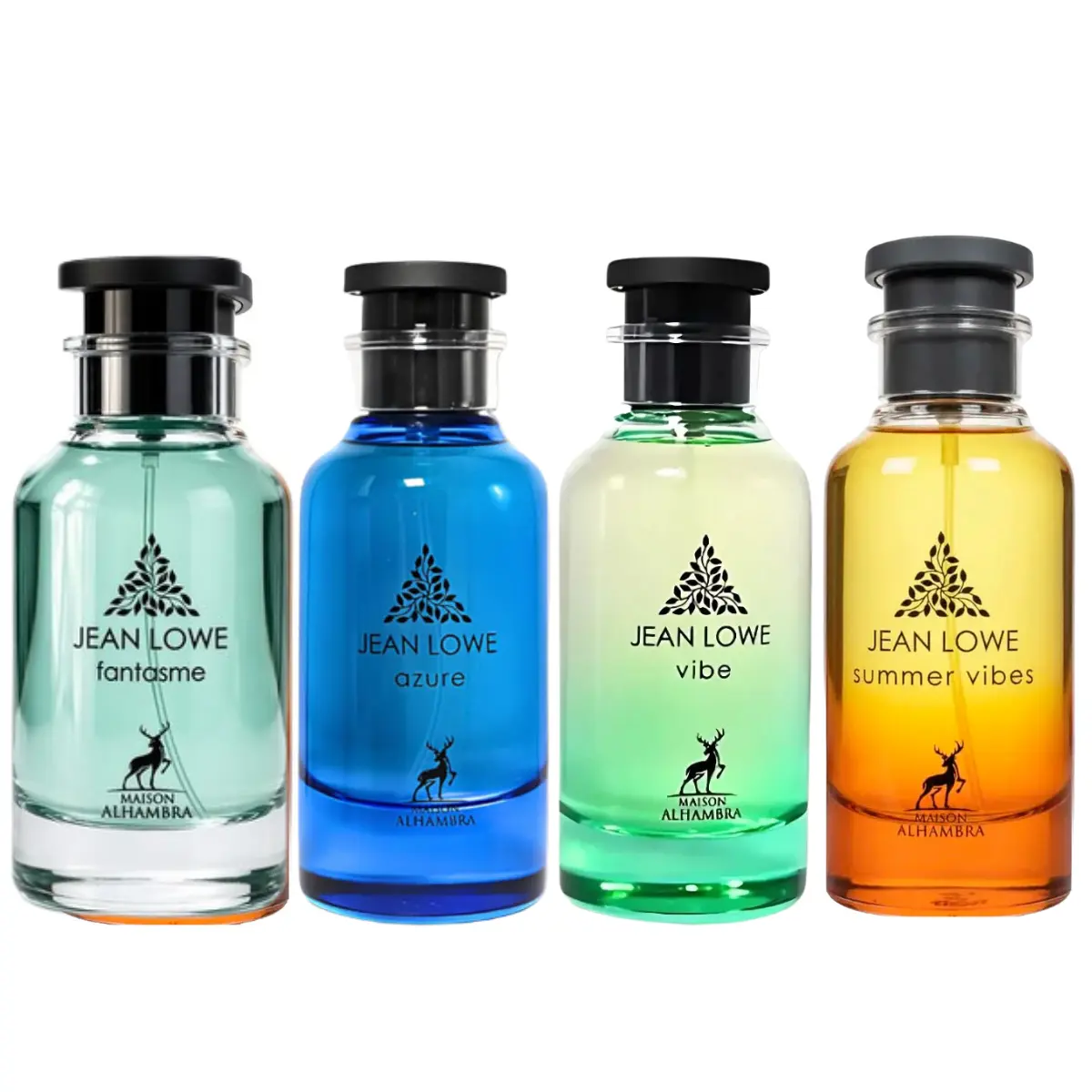 [Combo] Jean Lowe fragrance bundle - Azure + Vibe + Summer Vibe + Fantasme - 3.4 fl.oz, 100ml Each