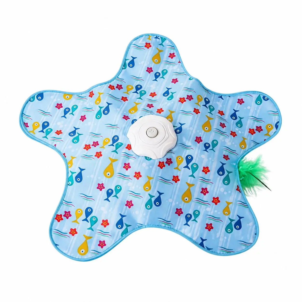 Unpredictable Random Movement Cat Play Mat! Keep Your Kitten Entertained For Hours With Auto Moving Feather stuff cute rechargable toy indoor exercise smart pet toy cathunting rechargeable cat toy Interactive motion anti-depression fun durable game fish