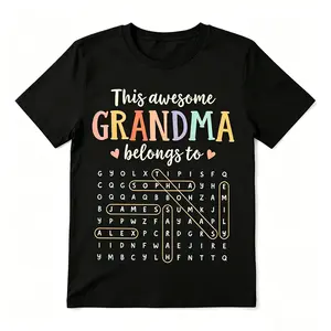 This Awesome Grandma Belongs To Grandkids Word Search Custom T‑Shirt