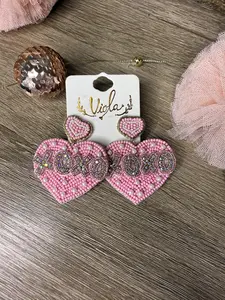 XOXO Heart Beaded Valentine Earrings