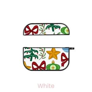 abbyrose Quilted Christmas AirPod Case AirPod (1st/2nd gen) Rigid Plastic White