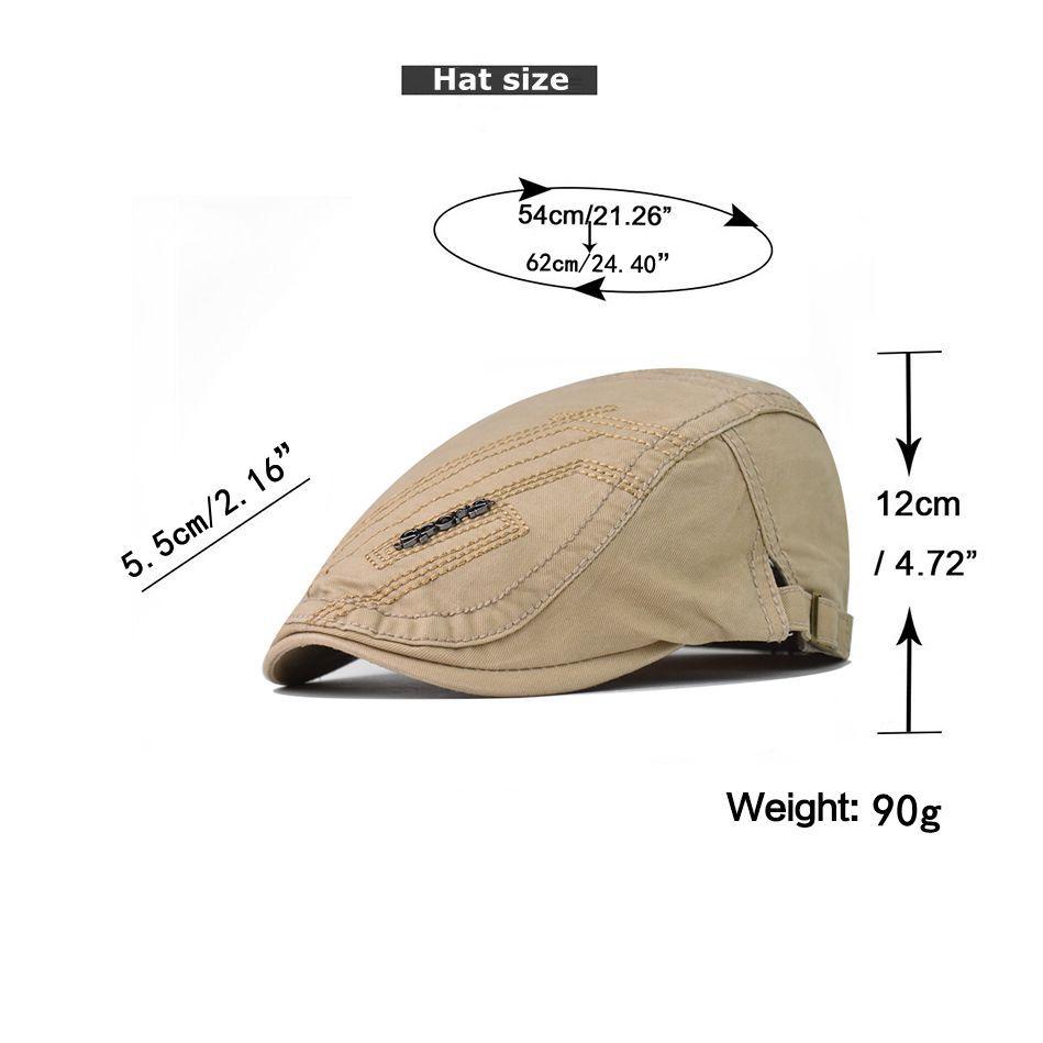 Men's Hats Outdoor Travel Baseball Cap British Style Baseball Cap Forward Beret Versatile Sun Hat