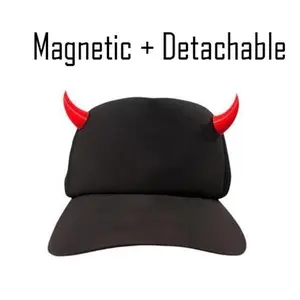 Goth Punk Emo Devil magnetic detachable horns universal hat accessory charm