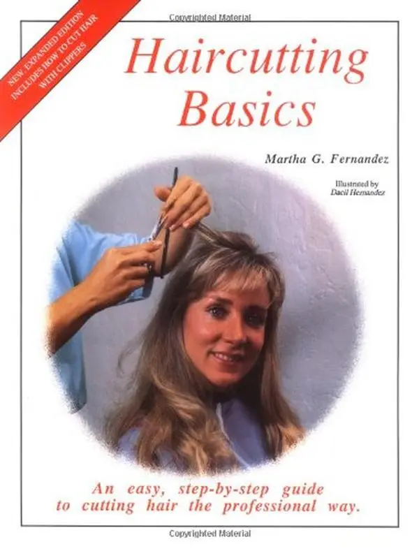 Used Haircutting Basics Paperback Book - Martha G. Fernandez, Step-by-Step Professional Haircare Guide with Salon Haircutting Tips for Adults, Teacher-Approved English Edition