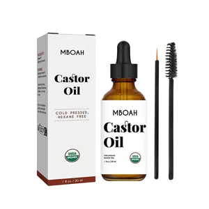 Castor Oil for Hair Eyelashes and Eyebrows, Castor Oil Cold Pressed Unrefined, Oil for Dry Hair, Skin & Nails, Skin Moisturizer and Hair Treatment