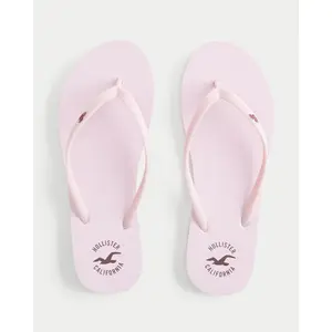 Hollister Rubber Logo Flip Flops