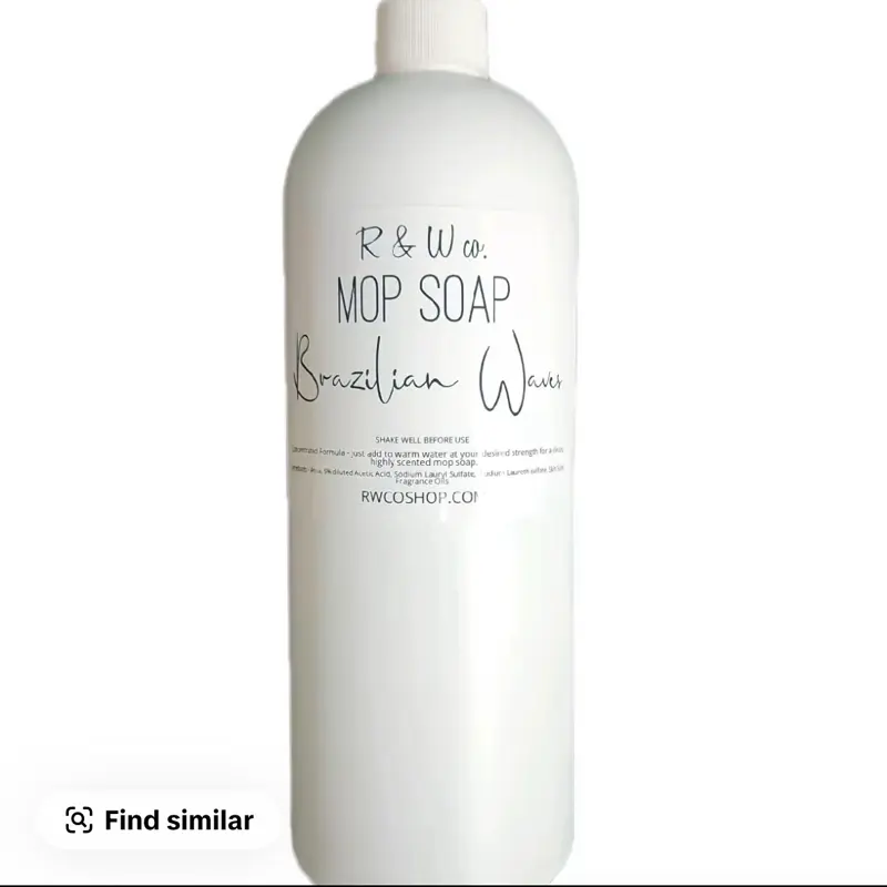 R&W Co. Brazilian Waves Mop Soap - Highly Scented Concentrated Formula 32oz/900g for Household Cleaning with Pistachio Salted Caramel Vanilla Fragrance