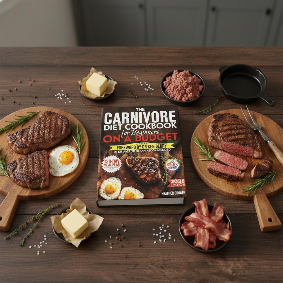 The Carnivore Cookbook for Beginners on a Budget: A Beginner-Friendly Guide to 120 Days of Simple Meal Planning, Smart Grocery Shopping & Affordable Meat-Based Recipes ($7/Day Blueprint + Bonuses) Paperback