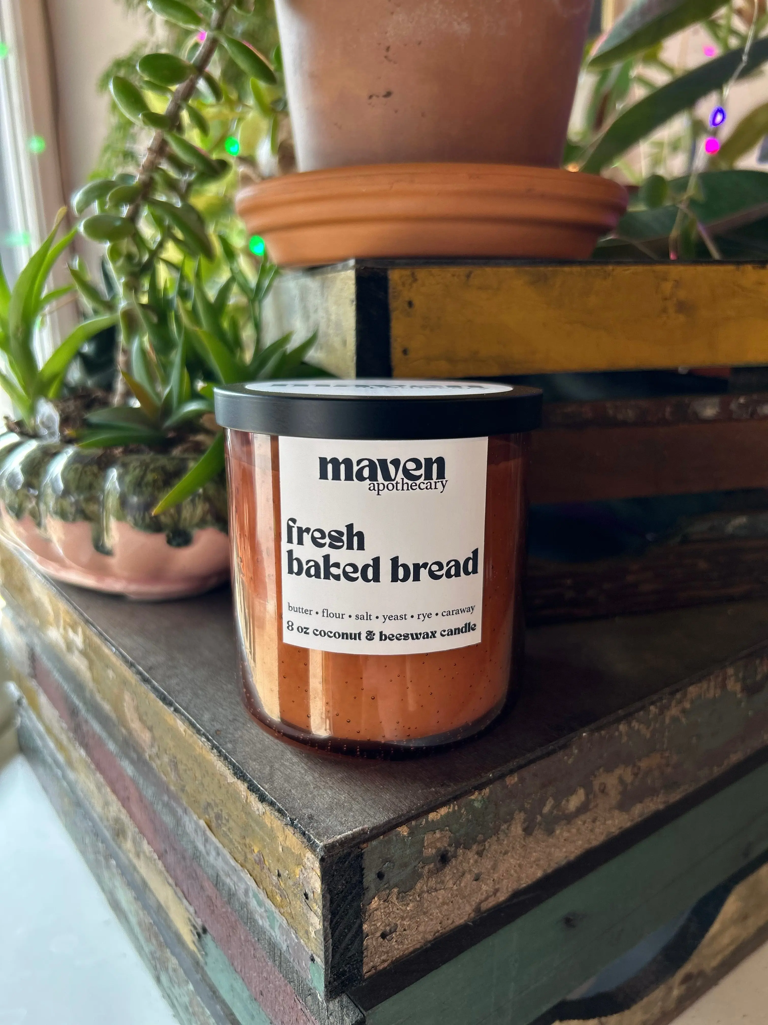 Fresh Baked Bread Beeswax & Coconut Wax Candle 8oz