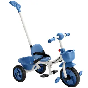 Boys Girls Toddler Trike Kids Tricycle with Push Handle Children Push Trike