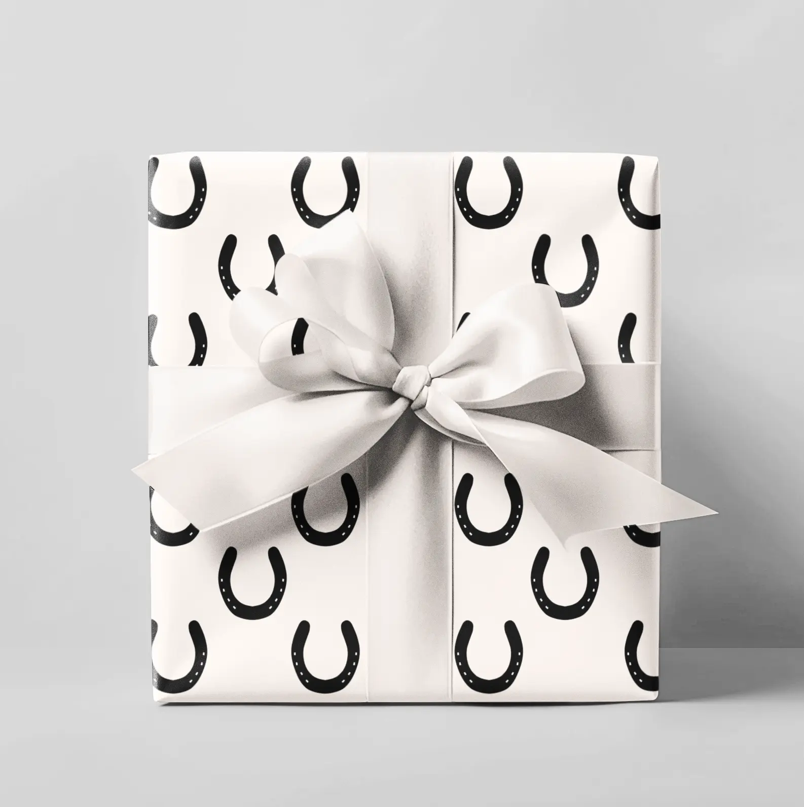 Horseshoe Themed Glossy Single-Side High-Def Print Wrapping Paper Roll, Strong Office Stationery, 30x36/30"x180" Multi-Size Holiday Wrap, Christmas Supply, Ideal for Meaningful Gifts, Includes Expected Processing Time