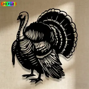1pc Vintage Turkey Metal Wall Art, Vintage Turkey Statue Mural, Iron Craft, Perfect for Living Room, Garden, Zoo Corner Decor, Intricate Craftsmanship, Highquality Engraving, Thanksgiving Decor, Ideal Gift for Nature Lovers