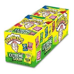 Warheads Extreme Sour 12 ct. - Sour and Hard Candy with Fruit Flavor - 12 Count Pack Snack Sweet