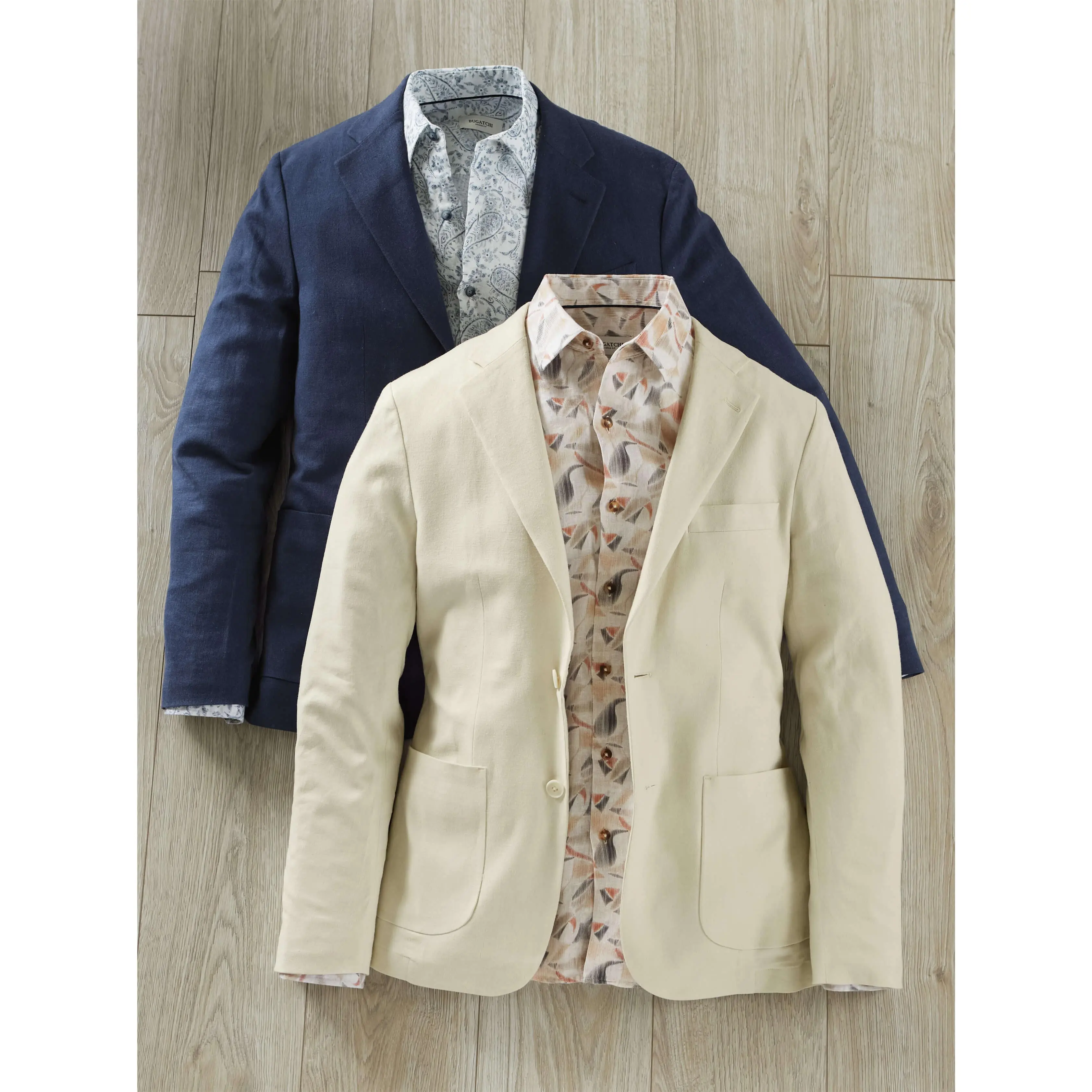 Men's Soft Breathable Linen Blend Blazer - 2-Button, Quarter-Lined, Solid, Patch Pockets, Side Vents, Casual Menswear Suit Set