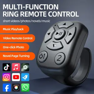 Ring Remote Control Phone Controller, Portable, Multi-APP Selfie Function, Lithium Ion Batteries Included, Model Xinghao J6