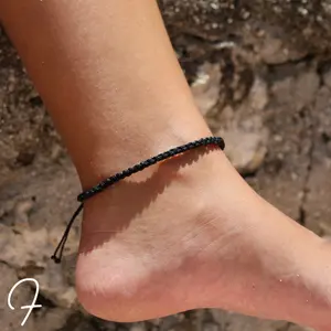 Gator Black Braided Anklet Gator Black Braided Anklet