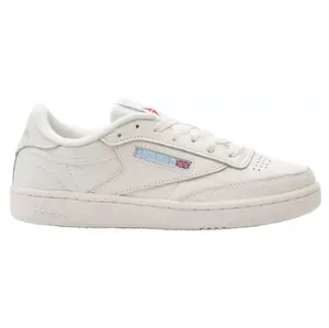 Reebok Women's Club C 85 Shoes White with White Laces and White Midsole