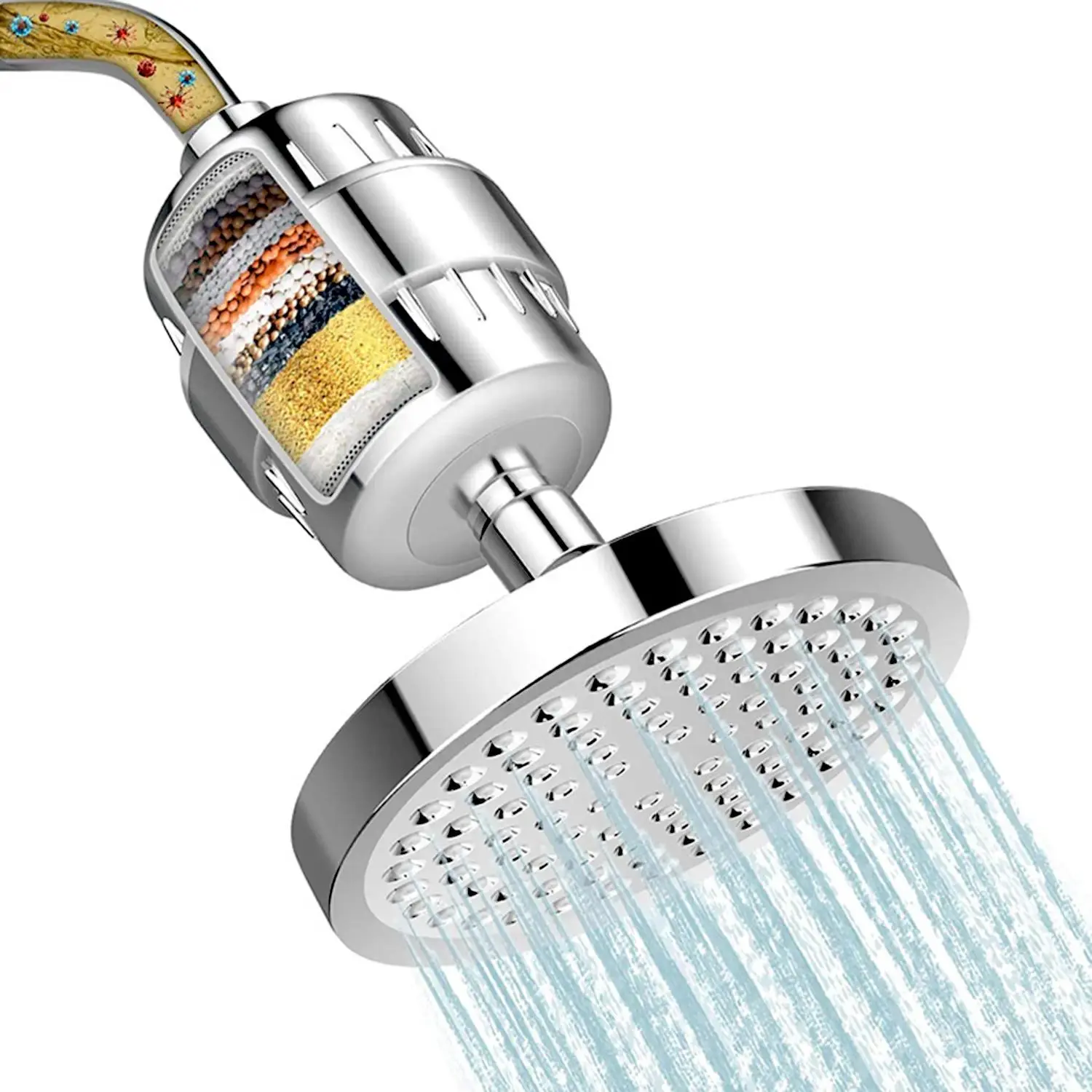 High Output Shower Head and Hard Water Filter, 20 Stage Shower Filter Removes Chlorine & Harmful Substances, Water Softener Showerhead for Bathroom, Rain Shower christmas haul 2024 ceiling mirror,summervibes
