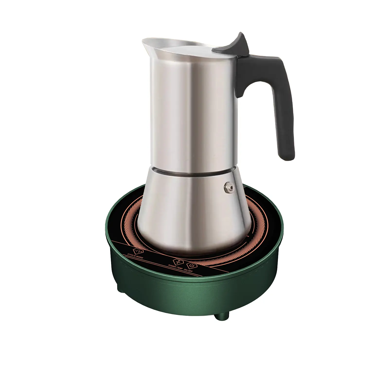 700W 85V~120V Induction Cooktop 7 inches Portable Mini Small Single Burner 6 Level Temp&Power Ctrl Hot Plate Electric Stove Cooker Countertop Burners Heater Small Kitchen Spaces for Coffee,Tea & Milk for Traveling Camping Moka Pots Abangdun