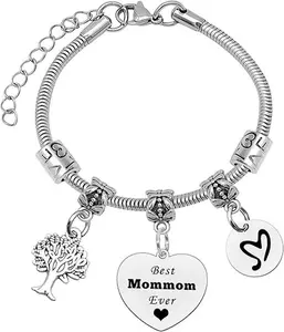 Best Mother’s Day 2026 Gifts Mom Bracelet Grandma Gifts from Grandkids Mom Gift from Daughter Best Mommom Ever Bracelet for Grandma Mom Birthday Gift Mothers Day Christmas Thanksgiving Gifts for Grandmother Mother