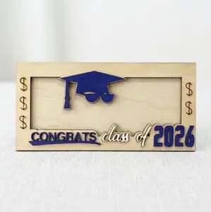 graduation gifts 2026  - Unique Wooden Cash Storage Box for Class of 2026, Creative Graduation Gift for Graduates