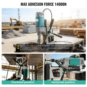 D8850 Portable magnetic drilling rig for Steel Structure, Ship Bridge Railway Power Plant Construction, Industrial Processing Equipment Installation Outdoor High Altitude Work, Horizontal for Narrow Space Vertical for Deep Drilling