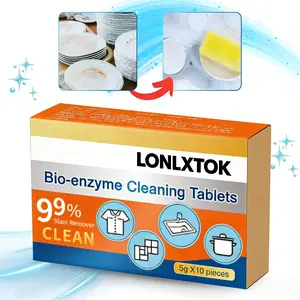 Viral Stain-Eraser: 3-in-1 Organic Enzyme Detergent Tablets!  Watch Stains Vanish in Seconds | Eco-Friendly Deep Clean for Whole Home & Laundry | Must-Have for Busy Moms & Pet Owners