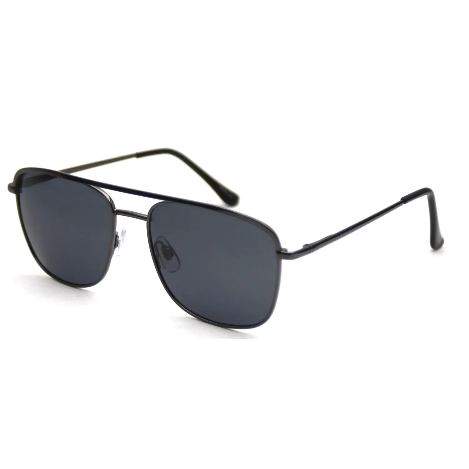 Viper — Black Polarized Square Aviator Sunglasses