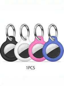 Anti-scratch Airtags Key Chain, Anti-lost Airtags Case with Keychain, Multicolor Airtag Compatible Accessories, Airtag Holder for GPS Item Finder Tracker, Durable