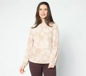 BEAUTIFUL by Lawrence Zarian Balloon Sleeve Turtleneck Knit Top