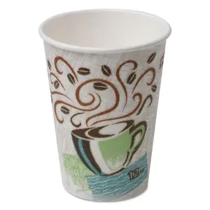Dixie Perfectouch 12 Oz. Insulated Paper Hot Coffee Cup by GP PRO (Georgia-Pacific), Coffee Haze, 5342CDSBP, 160 Cups per Case, Coffee Haze Design Dixie